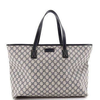 Gucci Plus Tote GG Coated Canvas with Leather Large