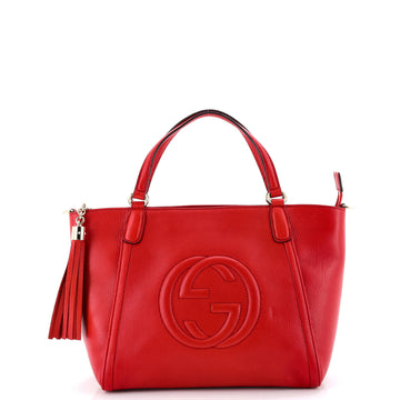 Gucci Soho Convertible Top Handle Bag Leather Small