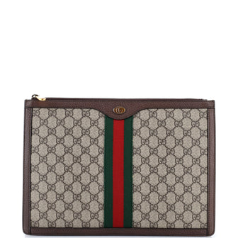 Gucci Ophidia Portfolio Pouch GG Coated Canvas Medium