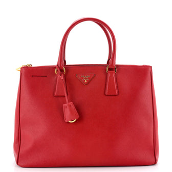Prada Double Zip Lux Tote Saffiano Leather Large