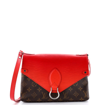 Louis Vuitton Saint Michel Handbag Monogram Canvas and Epi Leather
