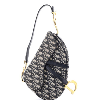Christian Dior Saddle Handbag Oblique Canvas Medium