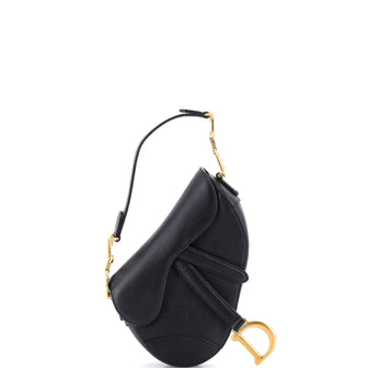 Christian Dior Saddle Handbag Leather Mini
