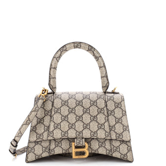 Gucci x Balenciaga The Hacker Project Hourglass Top Handle Bag GG Coated Canvas Small