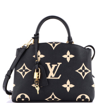 Louis Vuitton Petit Palais Handbag Bicolor Monogram Empreinte Giant