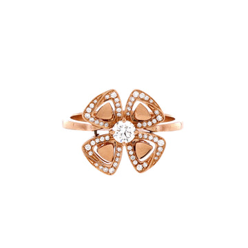 Bvlgari Fiorever Ring 18K Rose Gold and Diamonds
