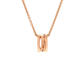 Bvlgari B.Zero1 Design Legend Zaha Hadid Pendant Necklace 18K Rose Gold