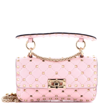 Valentino Garavani Rockstud Spike Flap Bag Quilted Leather Small