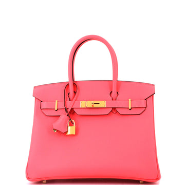 Hermes Birkin Handbag Pink Epsom with Gold Hardware 30