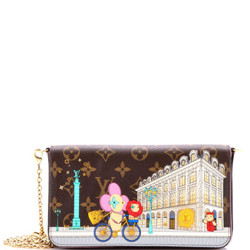 Louis Vuitton Felicie Pochette Limited Edition Vivienne Xmas Monogram Canvas