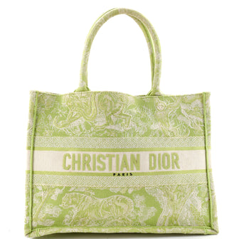 Christian Dior Book Tote Embroidered Canvas Medium