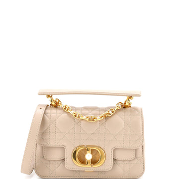 Christian Dior Jolie Top Handle Bag Cannage Quilt Lambskin Mini