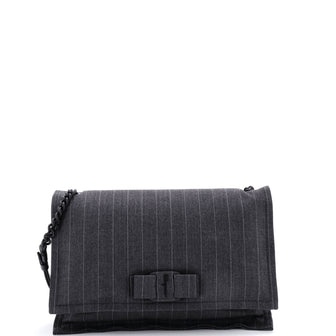 Salvatore Ferragamo Viva Bow Flap Bag Printed Leather Medium