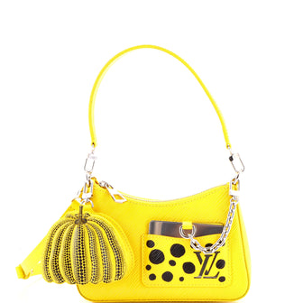 Louis Vuitton Marellini Handbag Epi Leather with Yayoi Kusama Infinity Dots Detail
