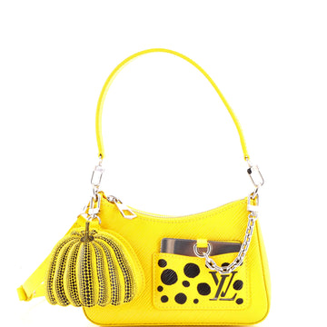 Louis Vuitton Marellini Handbag Epi Leather with Yayoi Kusama Infinity Dots Detail