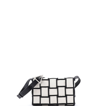 Bottega Veneta Cassette Crossbody Bag Padded Maxi Intrecciato Canvas with Leather