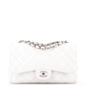 Chanel Classic Single Flap Bag Quilted Caviar Jumbo