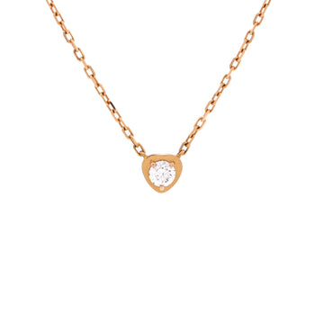 Cartier D'Amour Heart Pendant Necklace 18K Rose Gold with Diamond