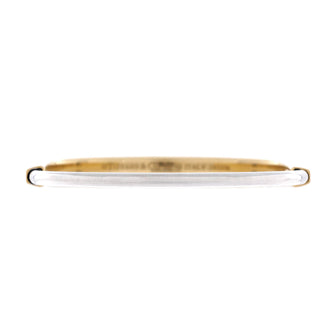 Tiffany & Co. Lock Bangle Bracelet 18K Yellow Gold and 18K White Gold Narrow