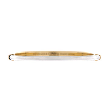 Tiffany & Co. Lock Bangle Bracelet 18K Yellow Gold and 18K White Gold Narrow