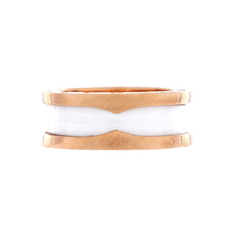 Bvlgari B.Zero1 Two Band Ring 18K Rose Gold and Ceramic