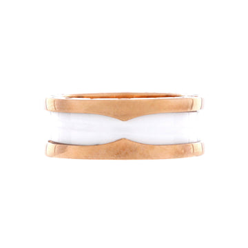 Bvlgari B.Zero1 Two Band Ring 18K Rose Gold and Ceramic