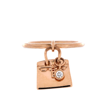 Hermes Birkin Amulette Ring 18K Rose Gold with Diamond