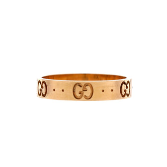Gucci Icon Band Ring 18K Rose Gold 4mm