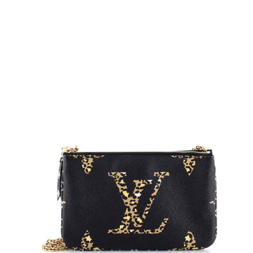 Louis Vuitton Double Zip Pochette Limited Edition Jungle Monogram Giant