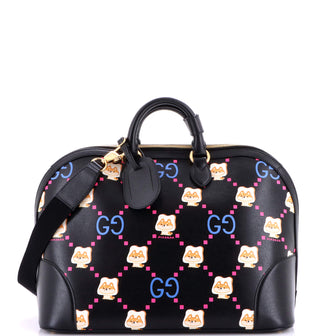 Gucci x Pikarar Convertible Dome Satchel Printed Leather Large