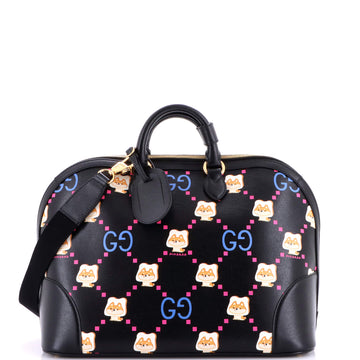 Gucci x Pikarar Convertible Dome Satchel Printed Leather Large