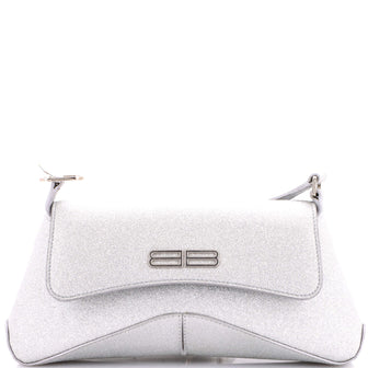 Balenciaga XX Flap Street Shoulder Bag Glitter Leather Small