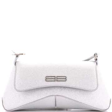 Balenciaga XX Flap Street Shoulder Bag Glitter Leather Small