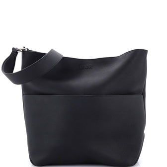 Christian Dior Prive Vertical Convertible Hobo Leather Large