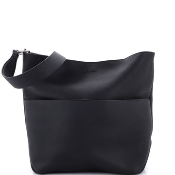 Christian Dior Prive Vertical Convertible Hobo Leather Large