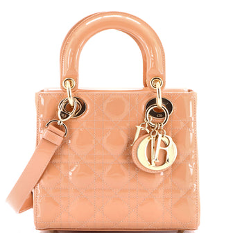 Christian Dior Lady Dior NM Bag Cannage Quilt Patent Small