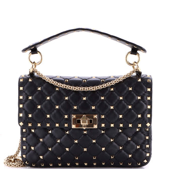 Valentino Garavani Rockstud Spike.Up Flap Bag Quilted Leather Medium