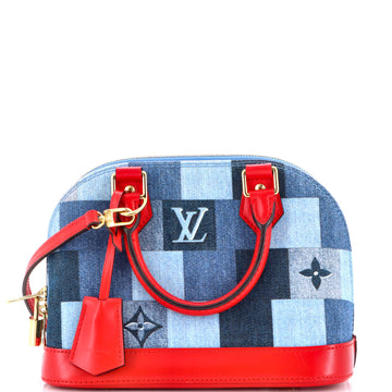 Louis Vuitton Alma Handbag Damier and Monogram Patchwork Denim BB