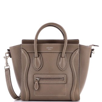 Celine Luggage Bag Grainy Leather Nano
