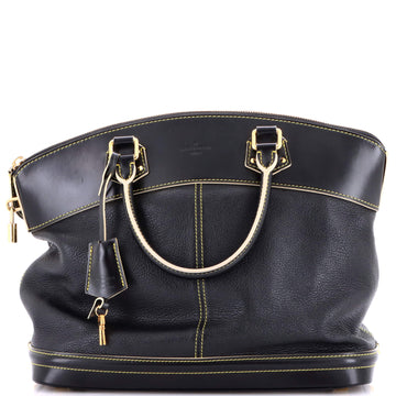 Louis Vuitton Suhali Lockit Handbag Leather MM