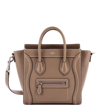 Celine Luggage Bag Grainy Leather Nano