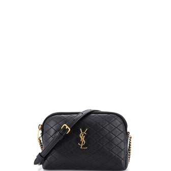 Saint Laurent Gaby Zipped Pouch Crossbody Quilted Leather