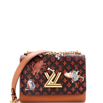 Louis Vuitton Twist Handbag Limited Edition Grace Coddington Catogram Canvas MM