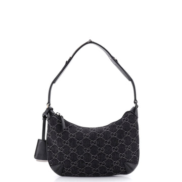 Gucci Horsebit Slim Shoulder Bag GG Denim with Leather Small