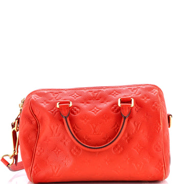 Louis Vuitton Speedy Bandouliere Bag Monogram Empreinte Leather 25