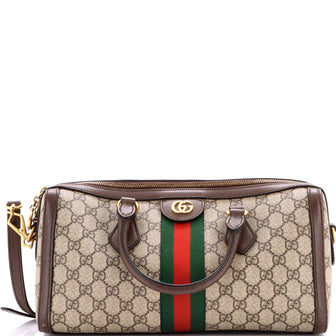 Gucci Ophidia Boston Bag GG Coated Canvas Medium