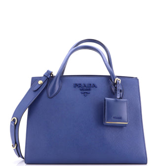 Prada Monochrome Tote Saffiano with City Calf Medium