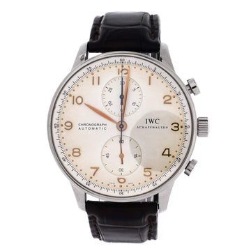 IWC Schaffhausen Portugieser Chronograph Automatic Watch Stainless Steel and Alligator 41