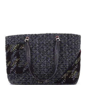 Chanel Cambon Tote Quilted Tweed Large
