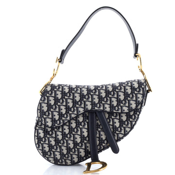 Christian Dior Saddle Handbag Oblique Canvas Medium